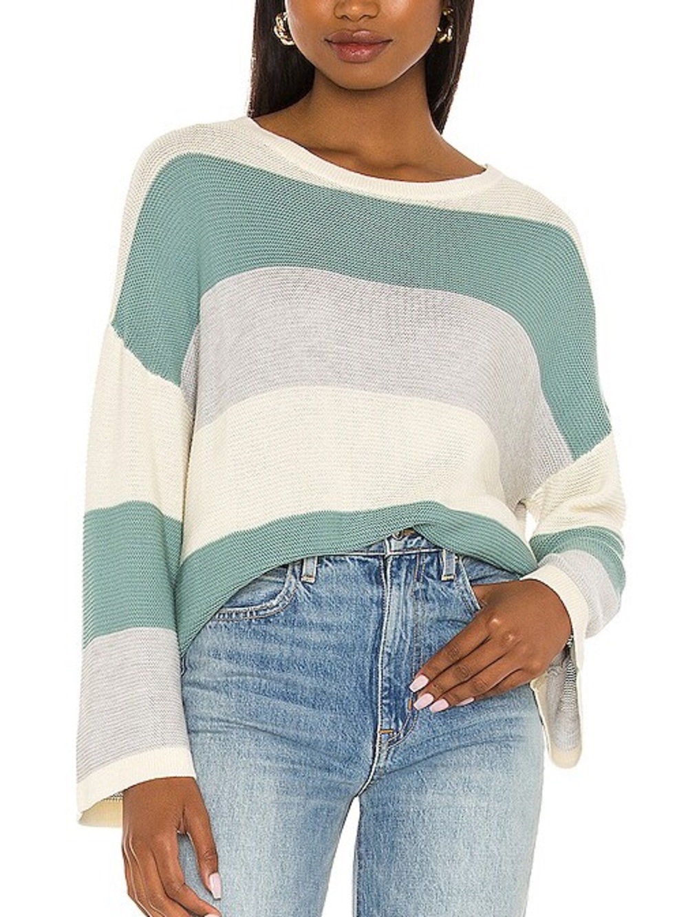 Sancia The Paloma Knit in Celadon Stripe. Size XS